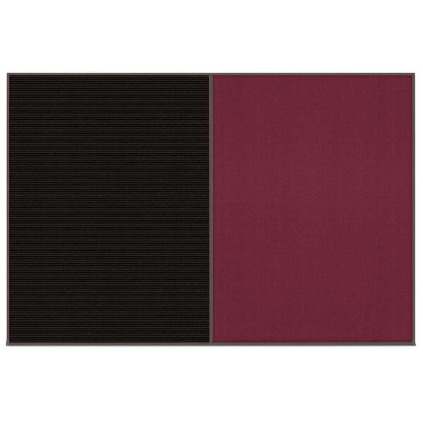 Enclosed Corkboard, 1 Door, 72"x36", 4" Fra, UV3404-BRONZE-RUBBER